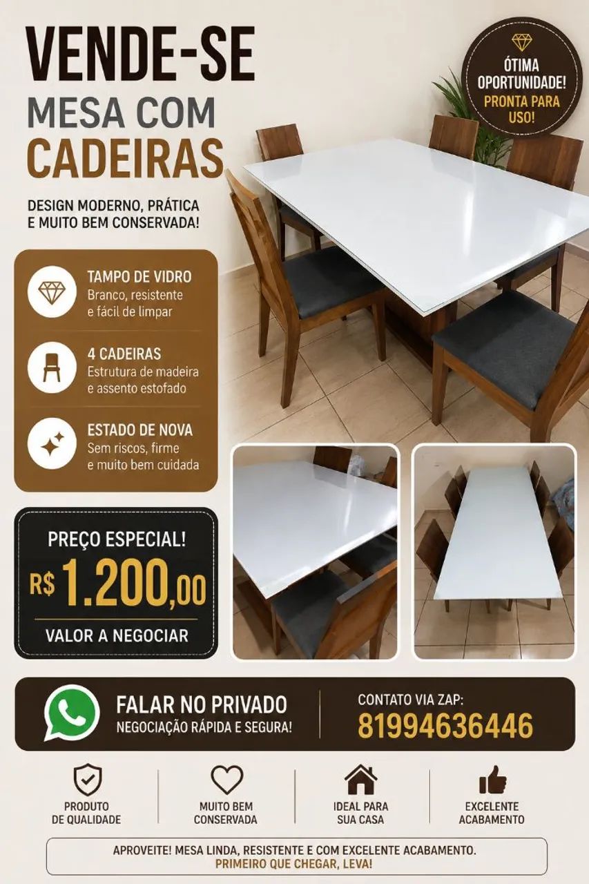 Mesa de Jantar PROMOÇÃO 