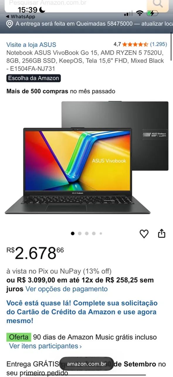 Notebook Asus Vivobook Go 15 - Foto 5