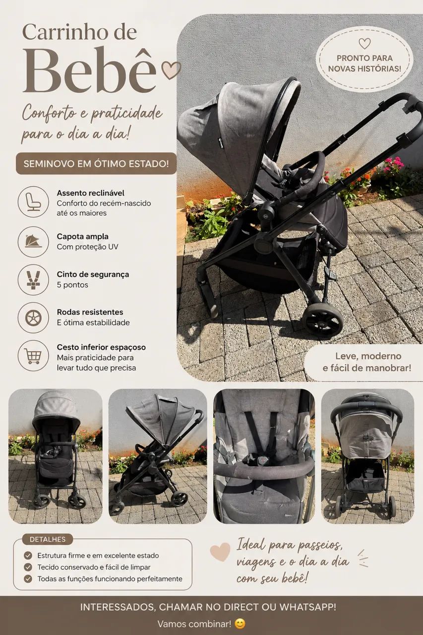 Carrinho e bebê conforto 
