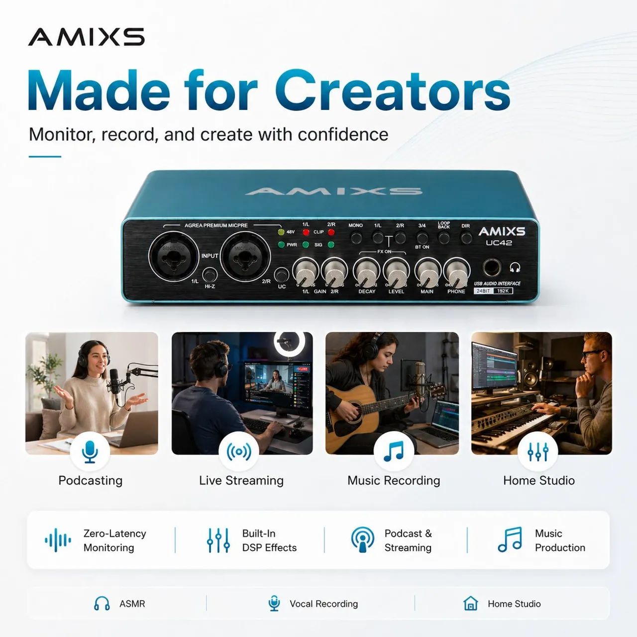 Interface de Audio Amixs uc42 - Foto 2