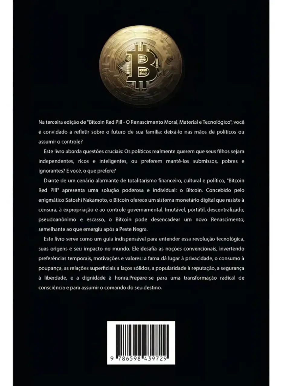 Bitcoin Red Pill (3a Edição): O Renascimento Moral E Tecnológico, De Renato  Amoedo - Livros e revistas - Centro, Itapetininga 1467909500 | OLX
