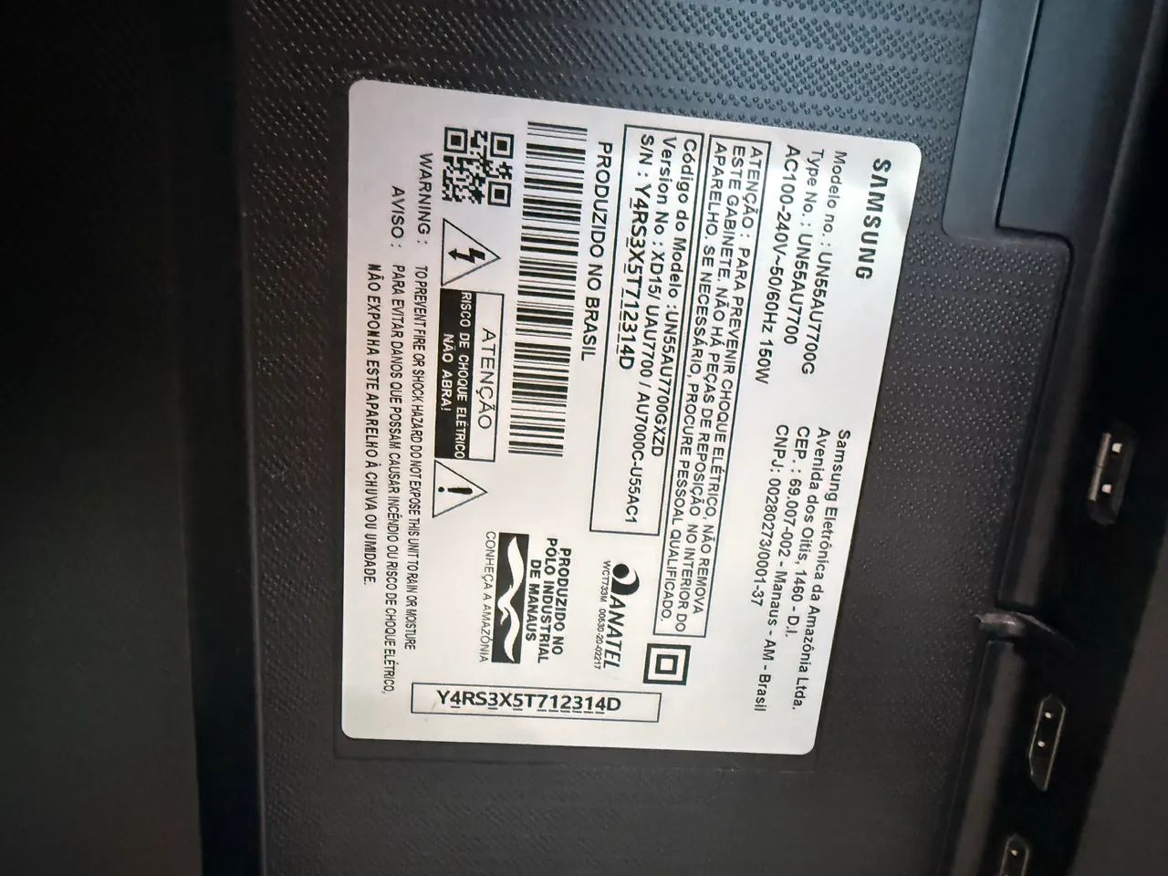 Tv Samsung 55p - com defeito