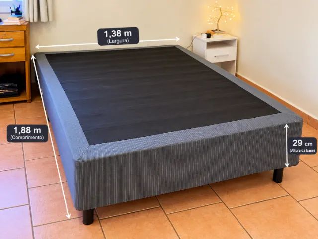 Base Cama Box Casal Inducol Vanille Black (Cinza) - Tatuapé - Foto 2