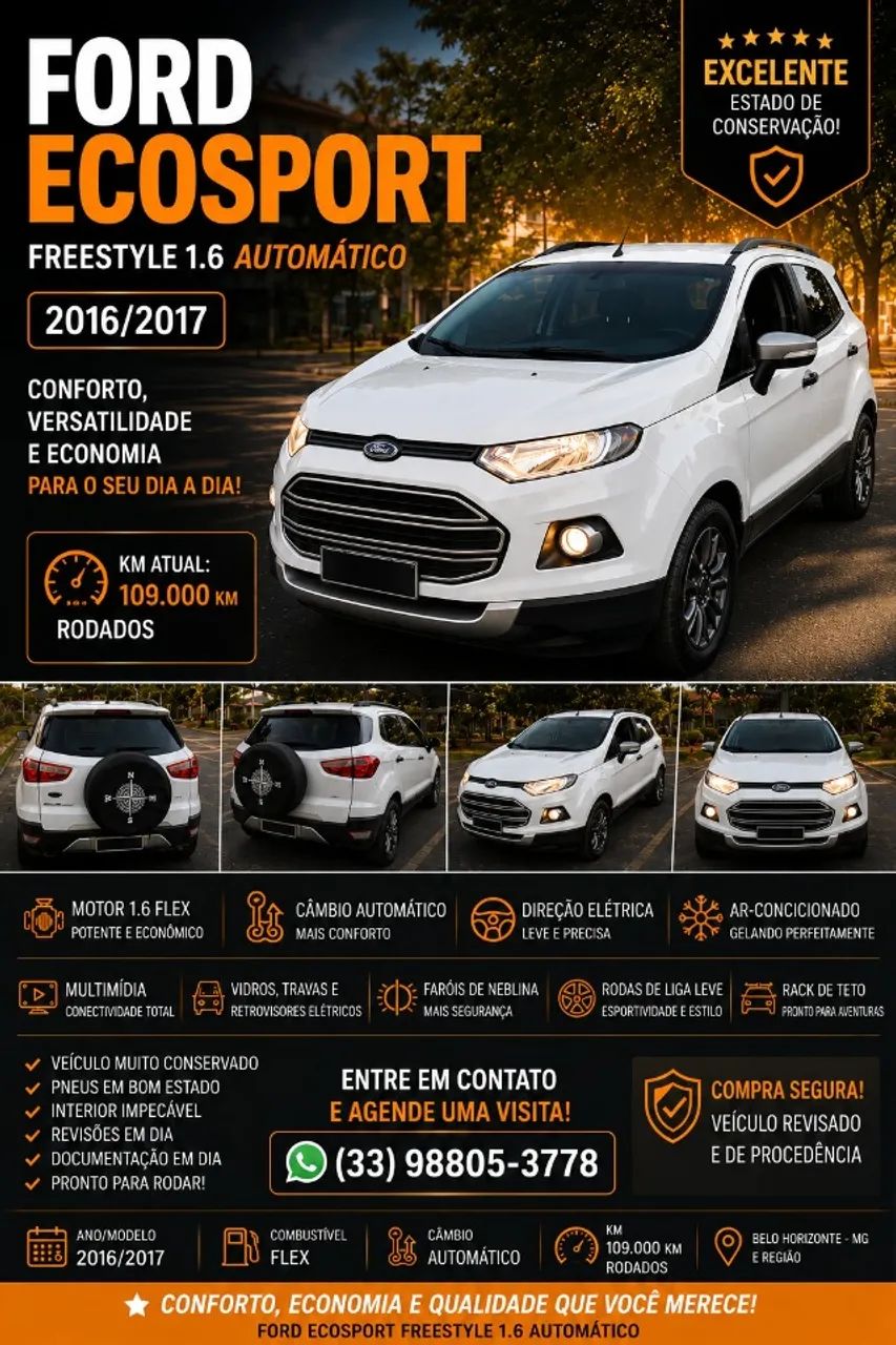 Ford Ecosport EcoSport FREESTYLE 1.6 16V Flex 5p Aut. 2017