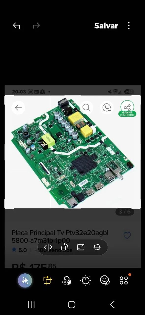 Placa principal PTV32E20AGBL  PHILCO  - Foto 4