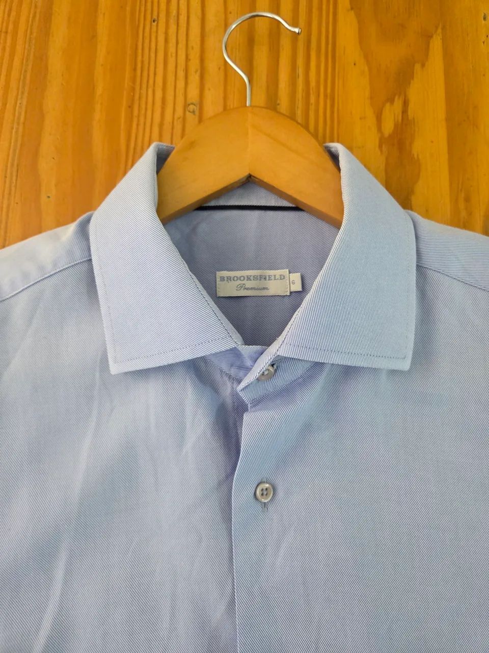camisa brooksfield azul g-gg (tamanho 6) - Foto 3