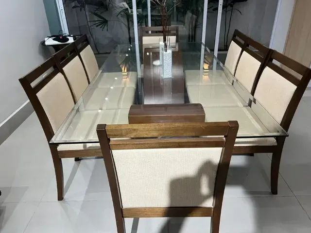mesa de jantar 8 lugares , cadeiras e mesa  - Foto 2