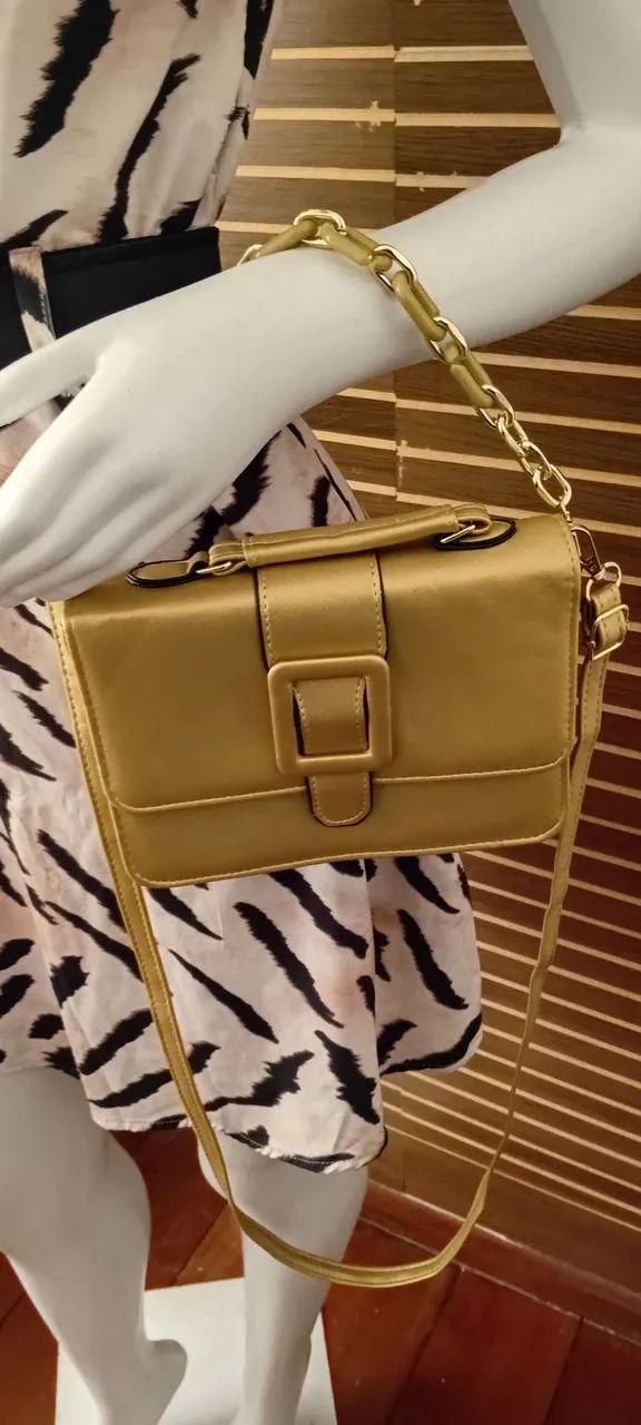 Bolsa Dourada usado em um único evento - Foto 3