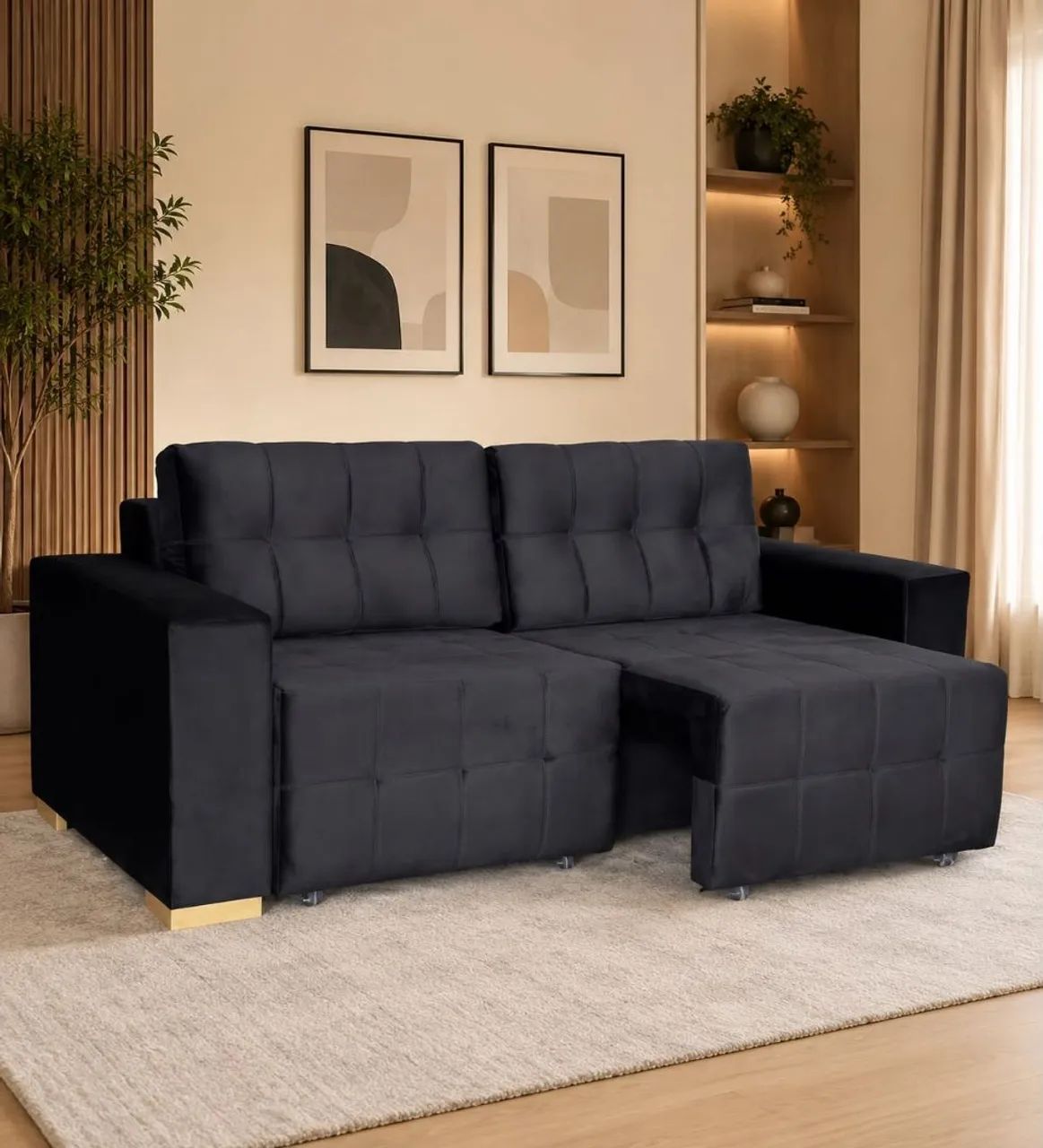 Sofá com 2 poltronas 