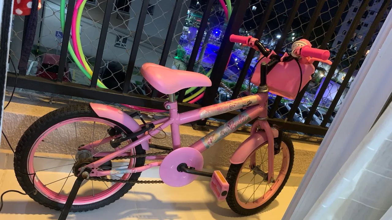Bicicleta Barbie infantil Aro 16 - Foto 4