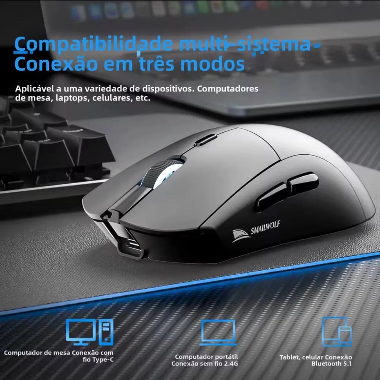 Mouse Gamer Smailwolf RS7 - Foto 4