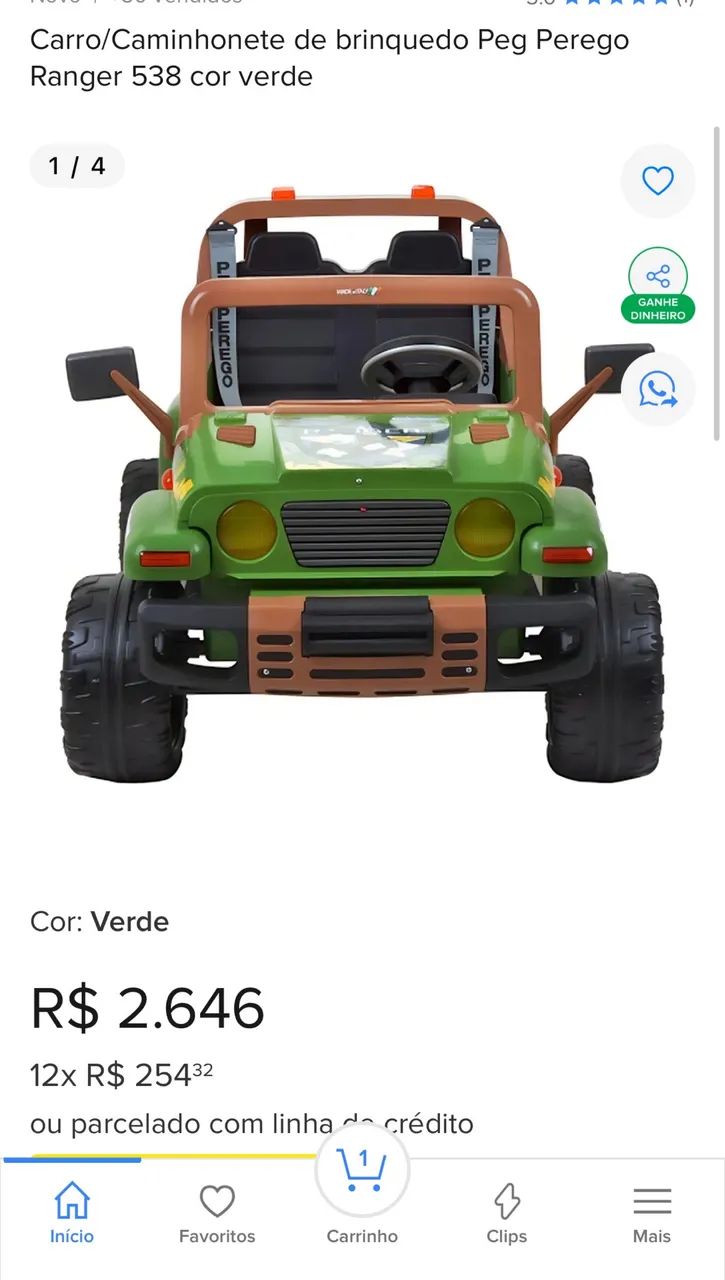 Jipe carrinho eletrico