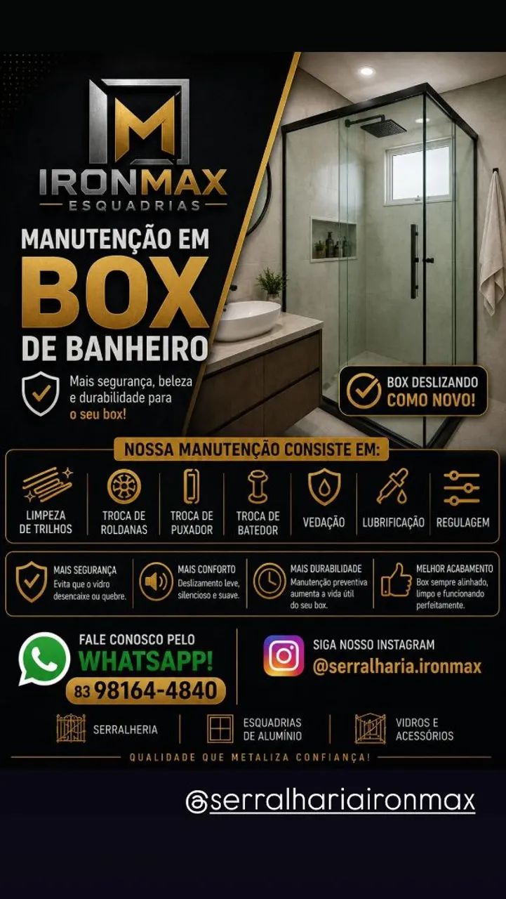 Manutenção de box de banheiro 