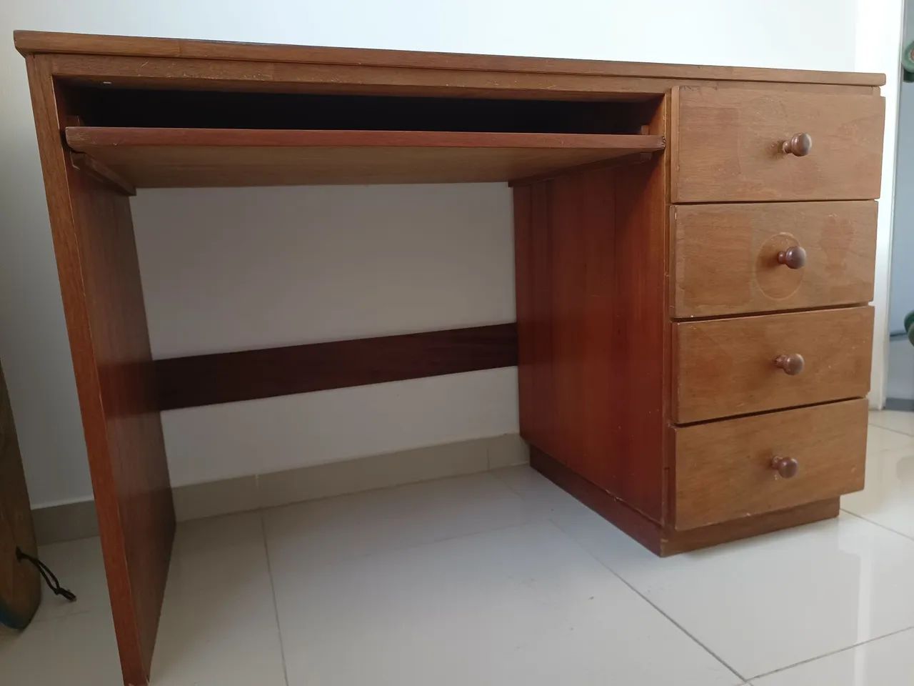 Escrivaninha Madeira Maciça Mogno  - Foto 4