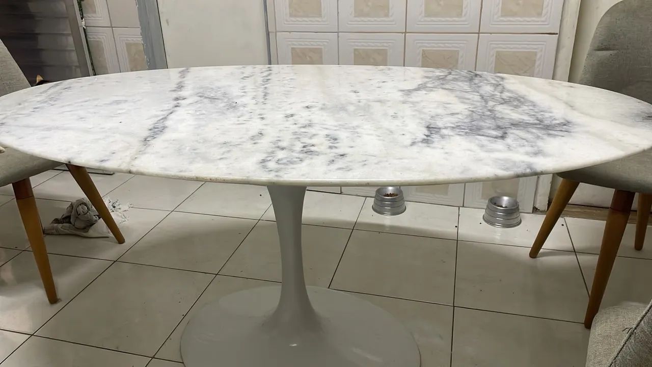 Mesa mármore oval Saarinen - Foto 4