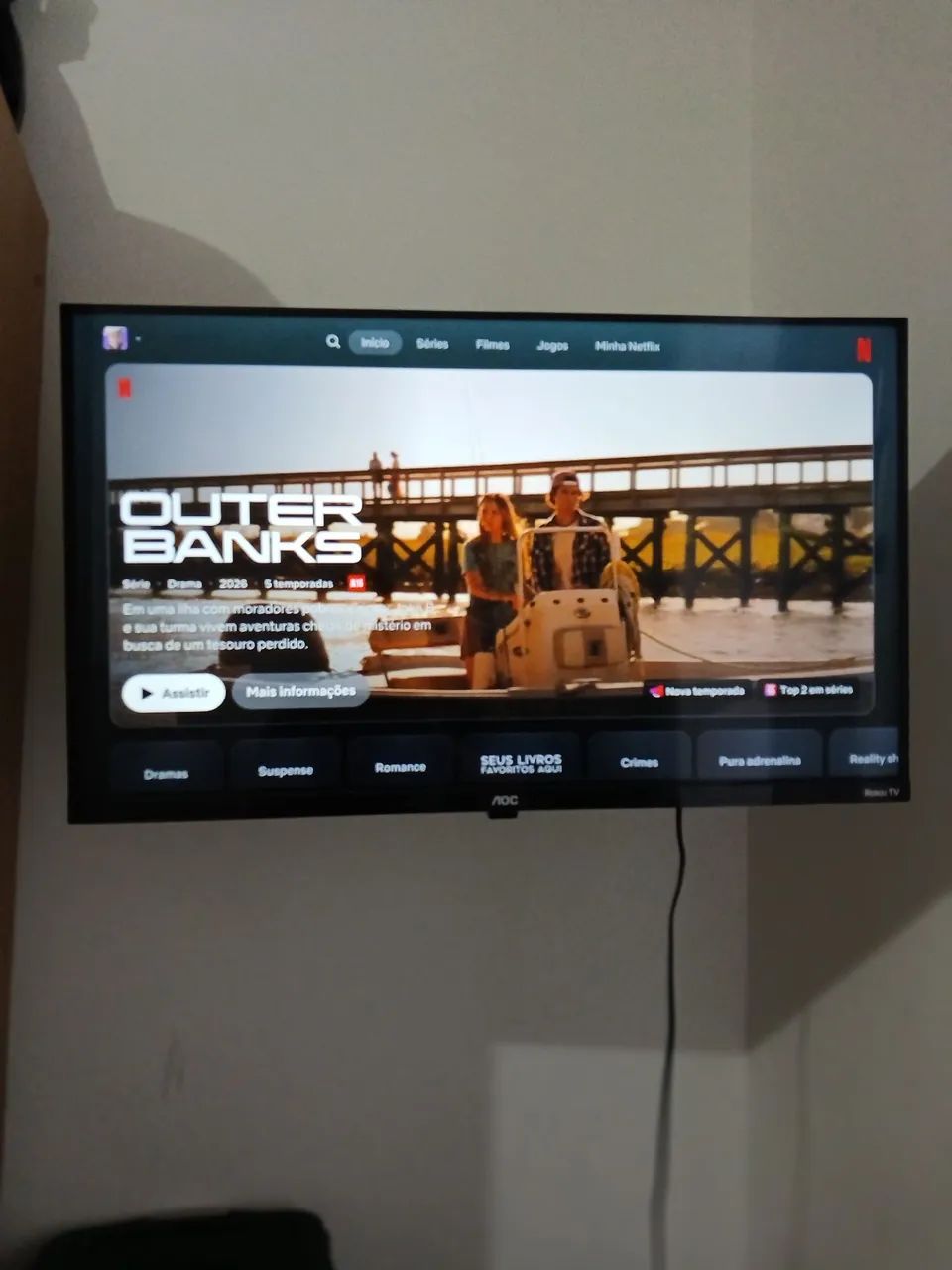 Smart tv aoc roku 32 polegadas - Foto 3