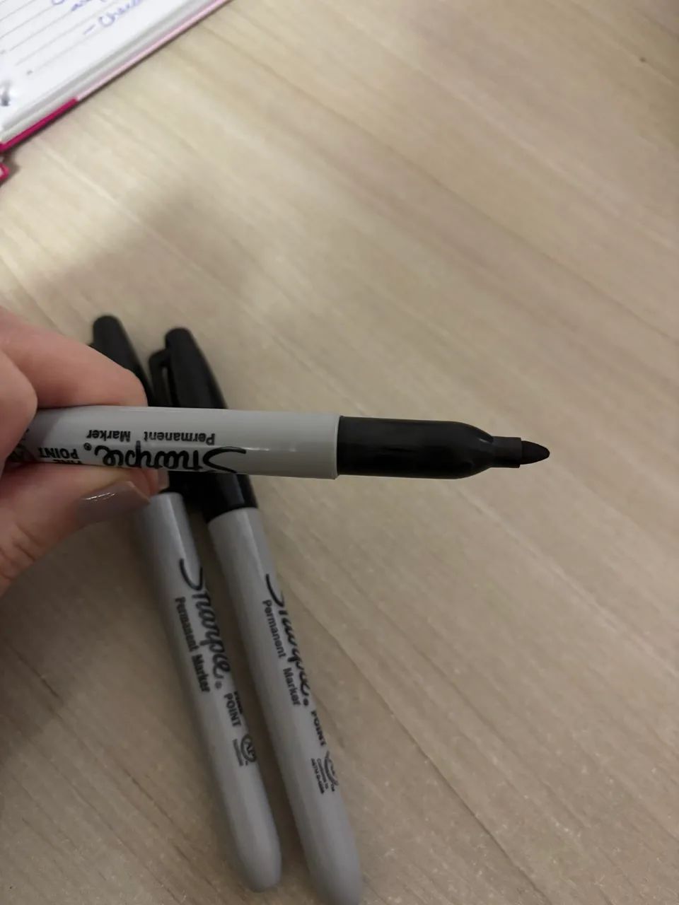 kit 3 canetas sharpie fine point preta - Foto 3