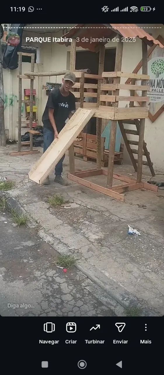  fazemos playground de pallet com base de eucalipto - Foto 2