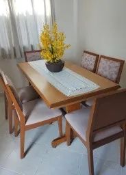 Conjunto mesa 1,50 com 6 cadeiras