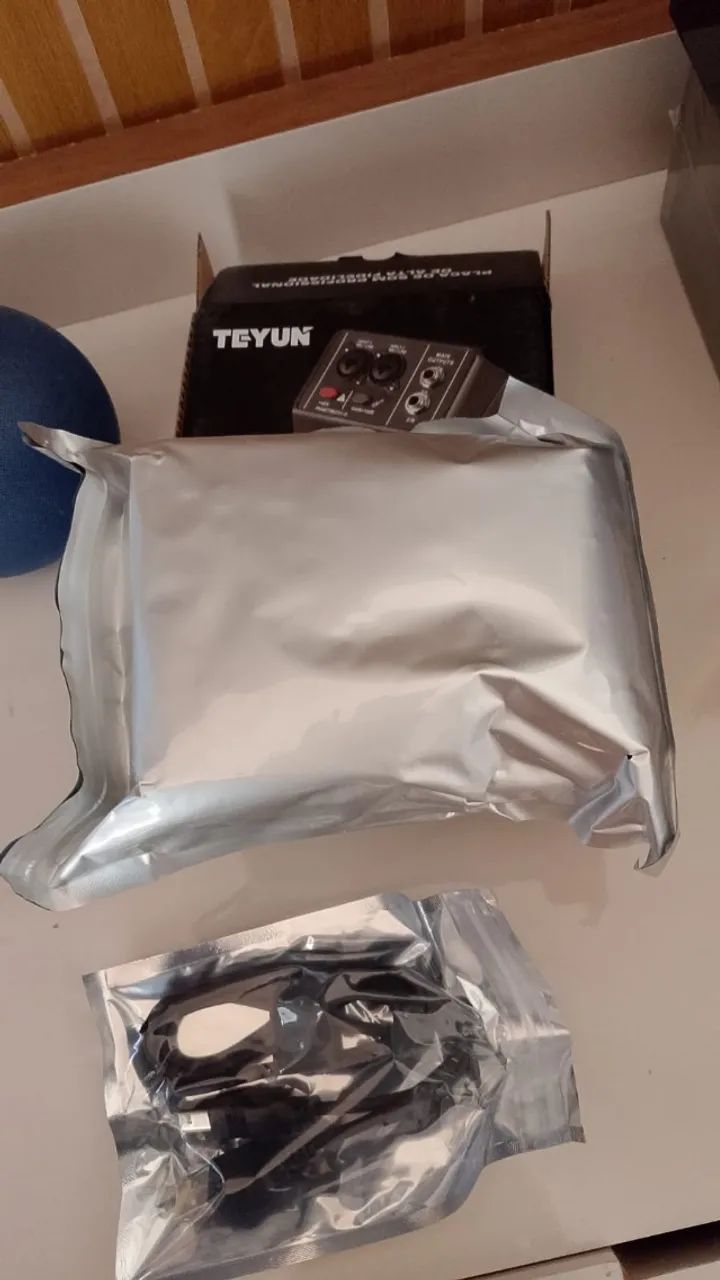 Teyun Q12 Interface De Áudio Usb Placa de Som Profissional - Foto 4