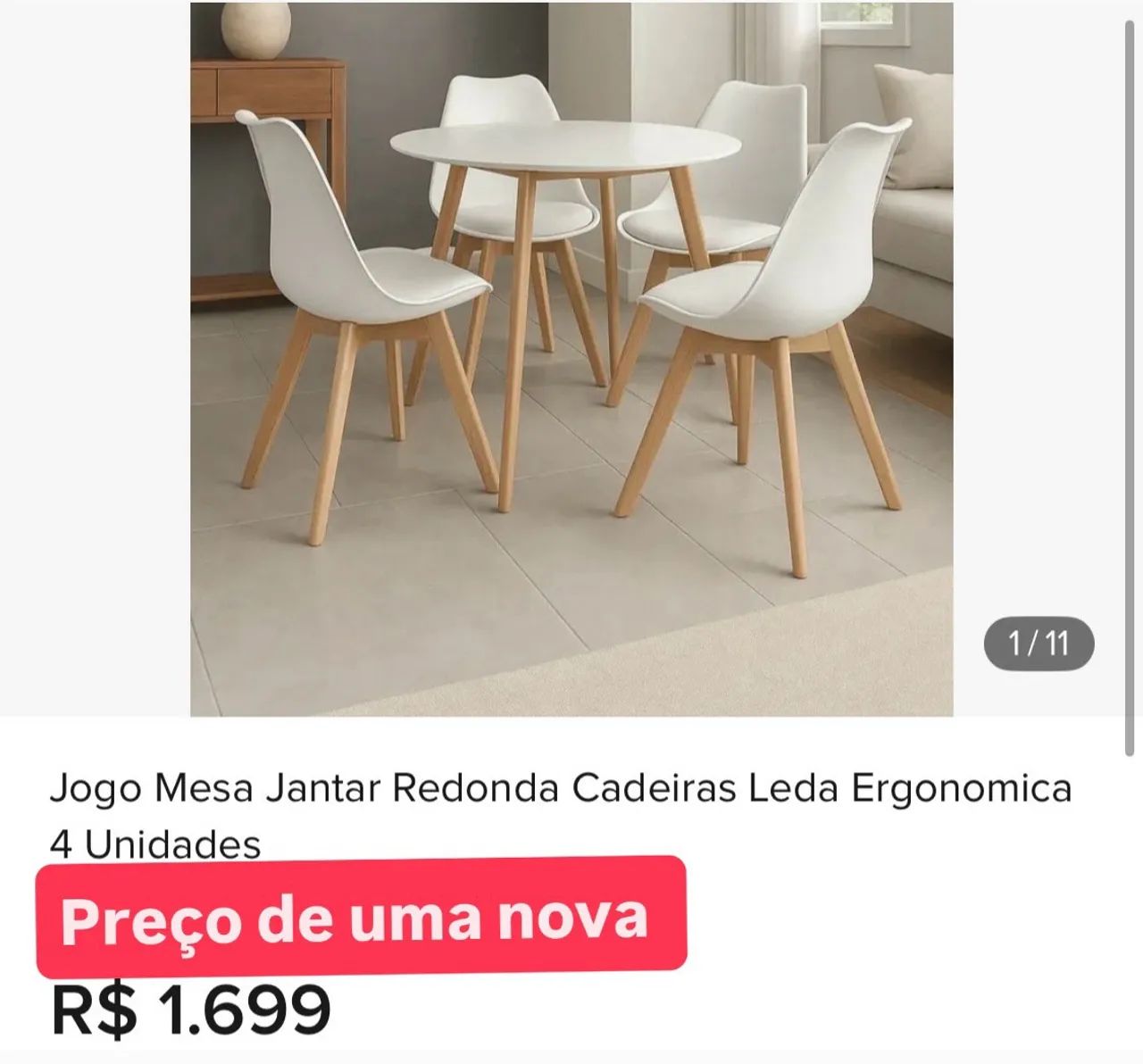 Mesa com 4 cadeiras  - Foto 3