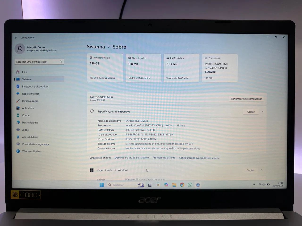 Notebook Acer Aspire 5 - Windows 11 - Foto 5