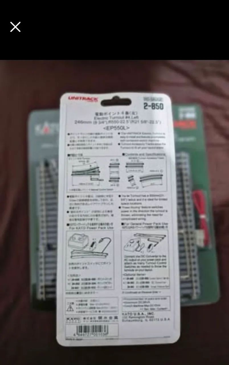 Desvio Manual Esquerdo HO Kato Unitrack (2-850)