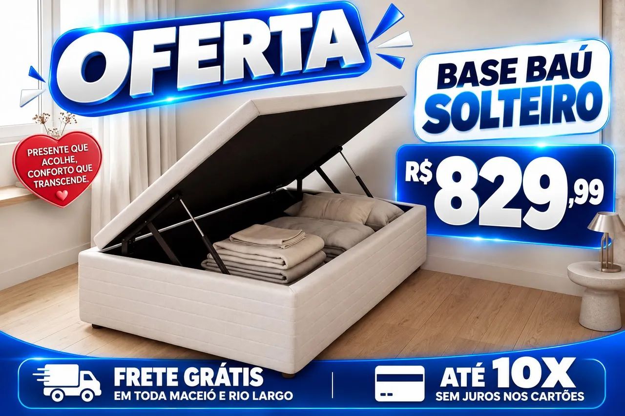 OFERTAS DE BASE BAU SOLTEIRO QUEEN E CASAL BOM SONO 