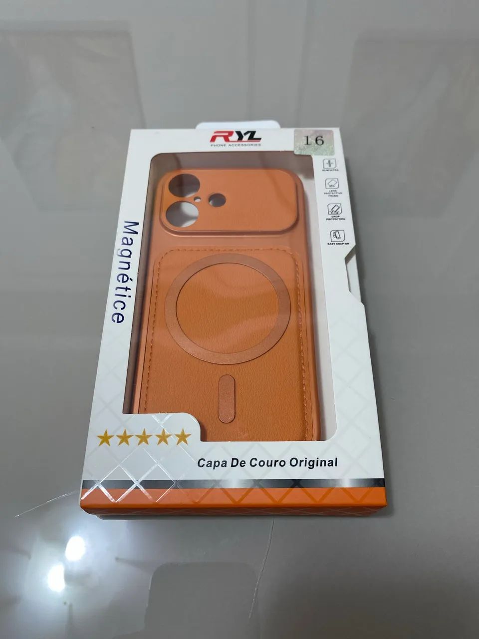 Capa de Couro para iPhone 16  - Foto 3