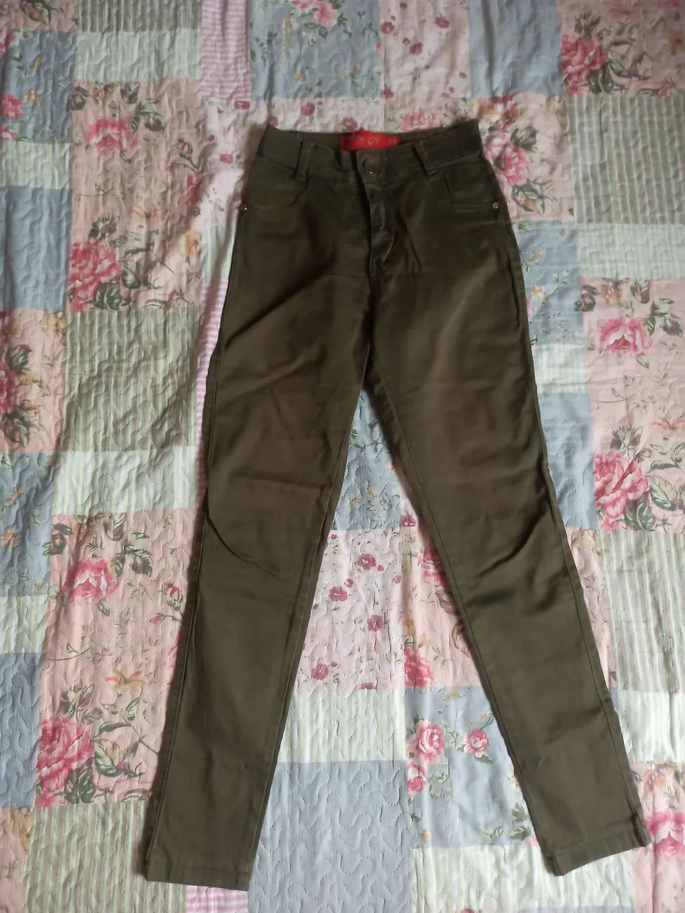 Desapego calça jeans verde n 38