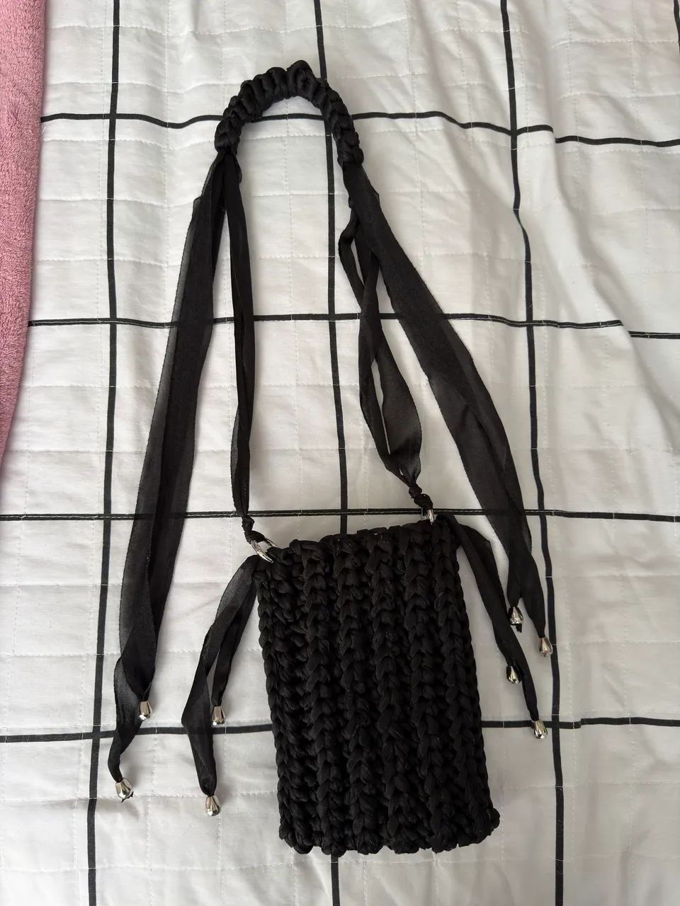Bolsa de crochê para celular  - Foto 4