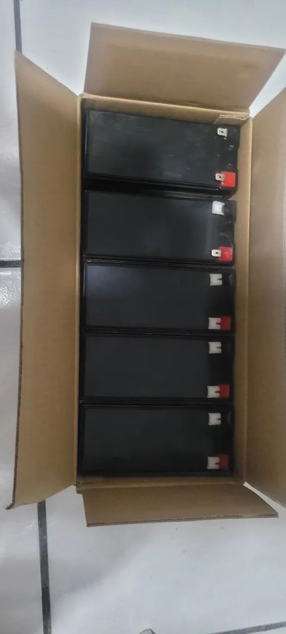 Bateria estacionária moura 12v kit com 5