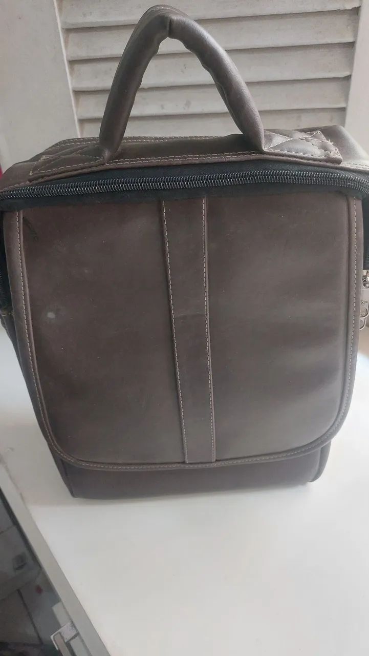Mochila e bolsa de lado em couro executivo  - Foto 2