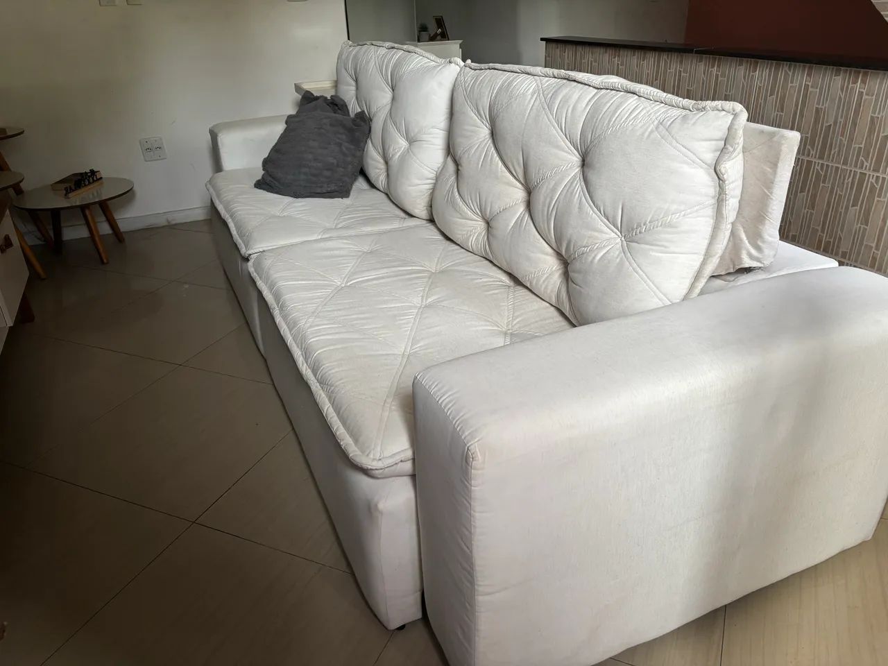 Sofá smarcaro sem marcas de uso em linho  - Foto 2