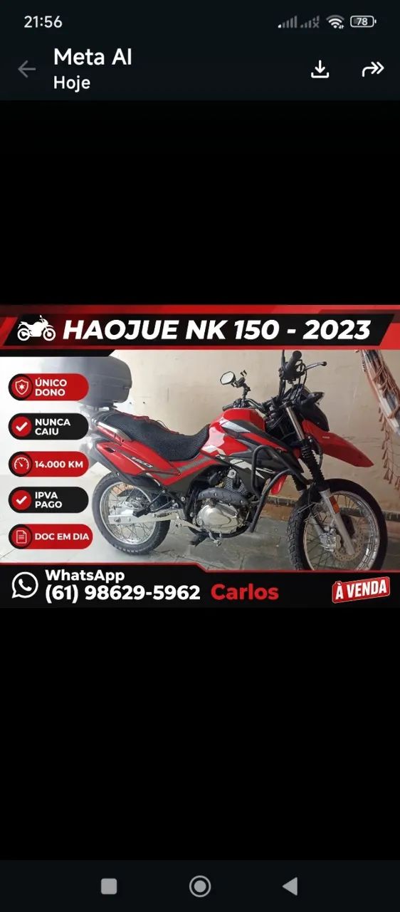 Vendo nk 150 