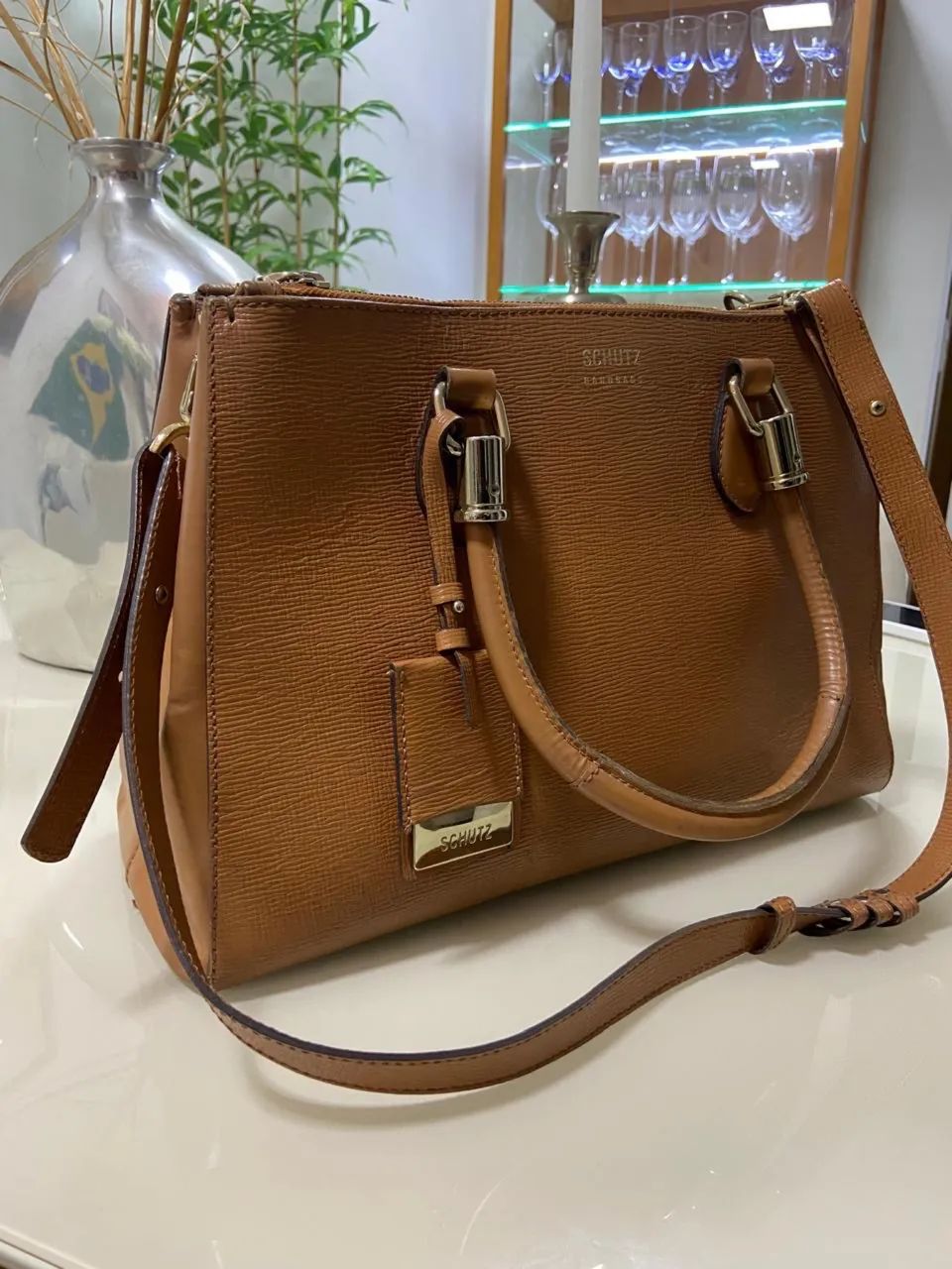 Vendo bolsa Lorena Schütz grande cor caramelo  - Foto 2