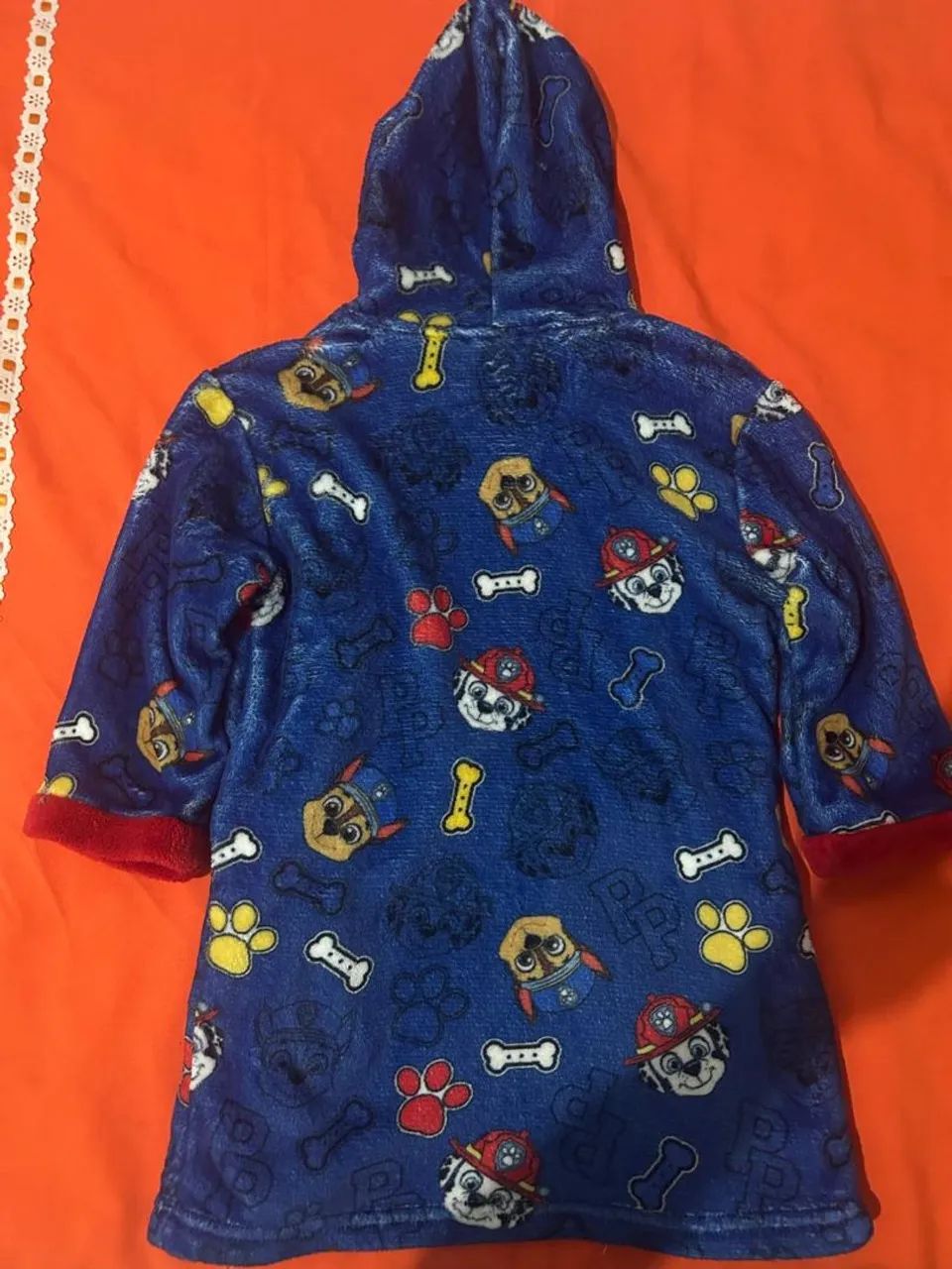 Roupão Infantil Azul com Capuz - Foto 2
