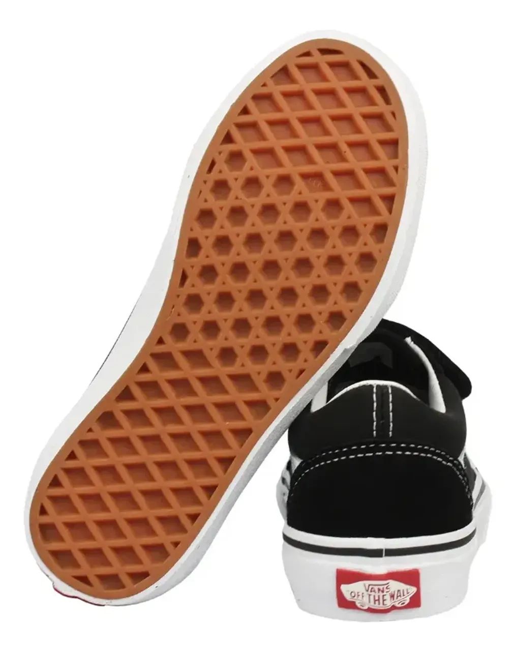 Tenis Vans Old Skool V Preto e Branco com Velcro - Foto 3