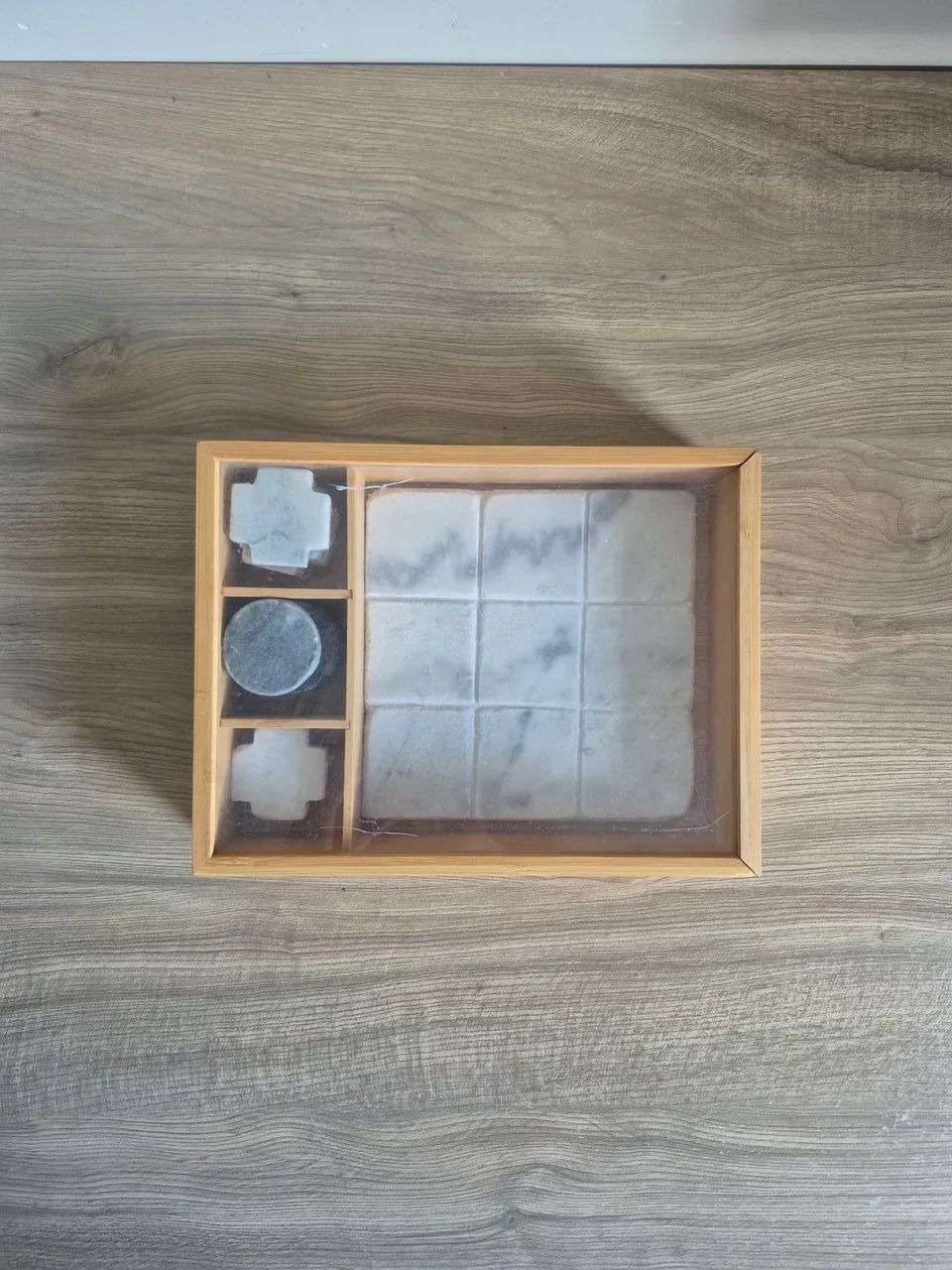 Kit Tabuleiro de Pedra com Caixa de Madeira Riachuelo