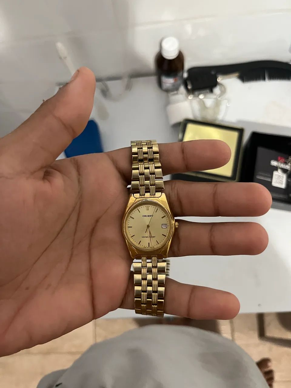 Relógio orient original dourado  - Foto 3
