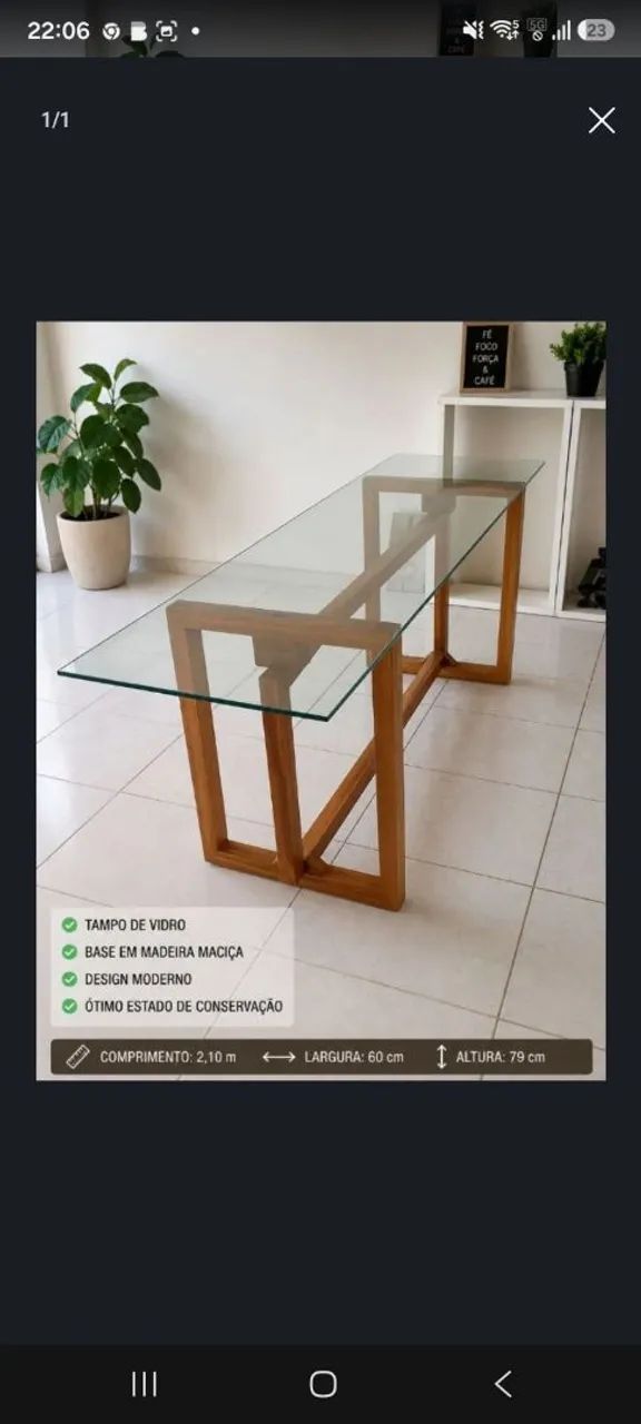 Mesa de vidro
