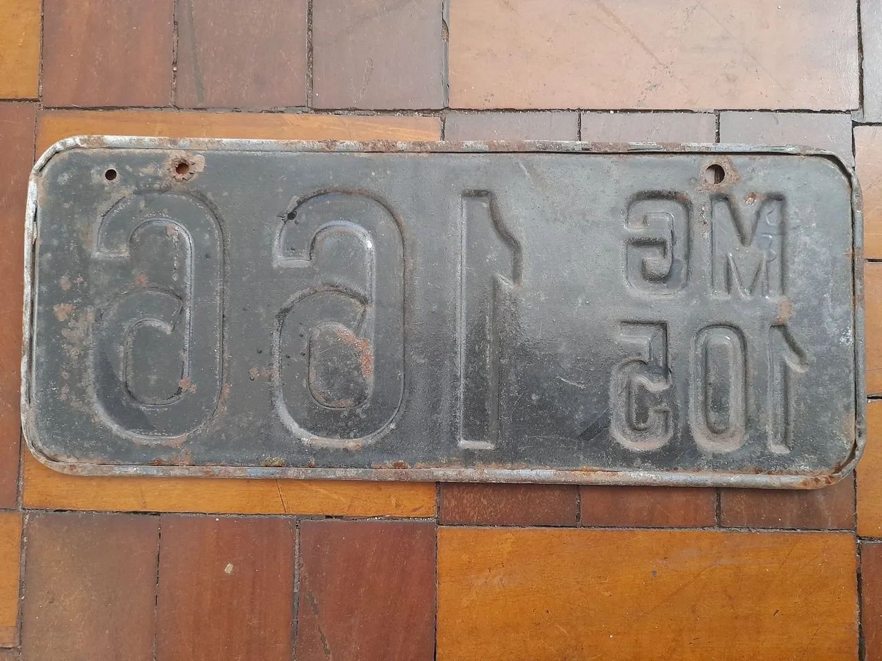 Placa de Carro Original Antiga e Rara da Década de 1920 - Foto 2