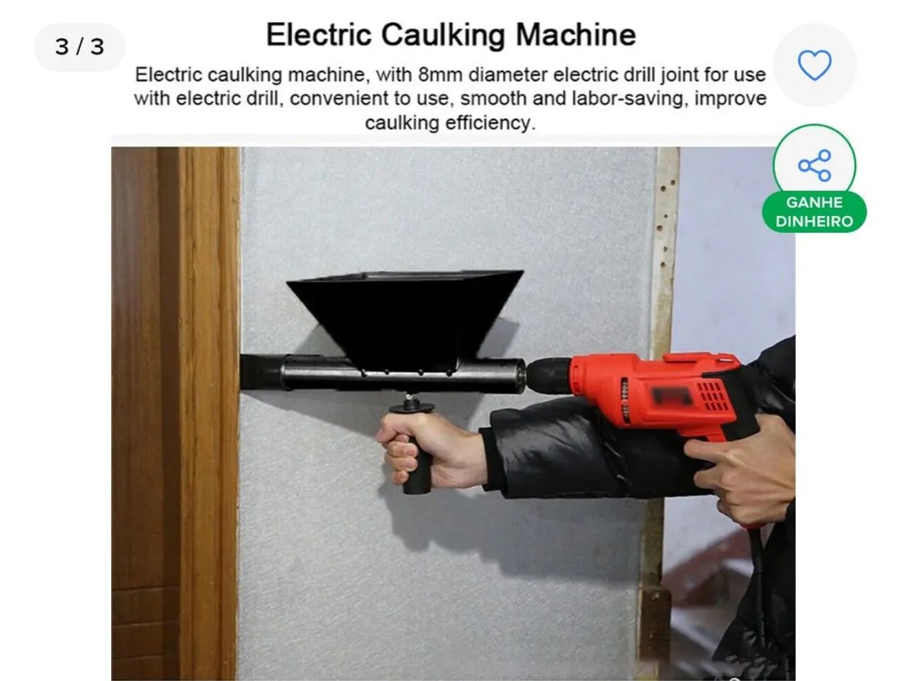 Pistola de calafetagem de argamassa elétrica  - Foto 2