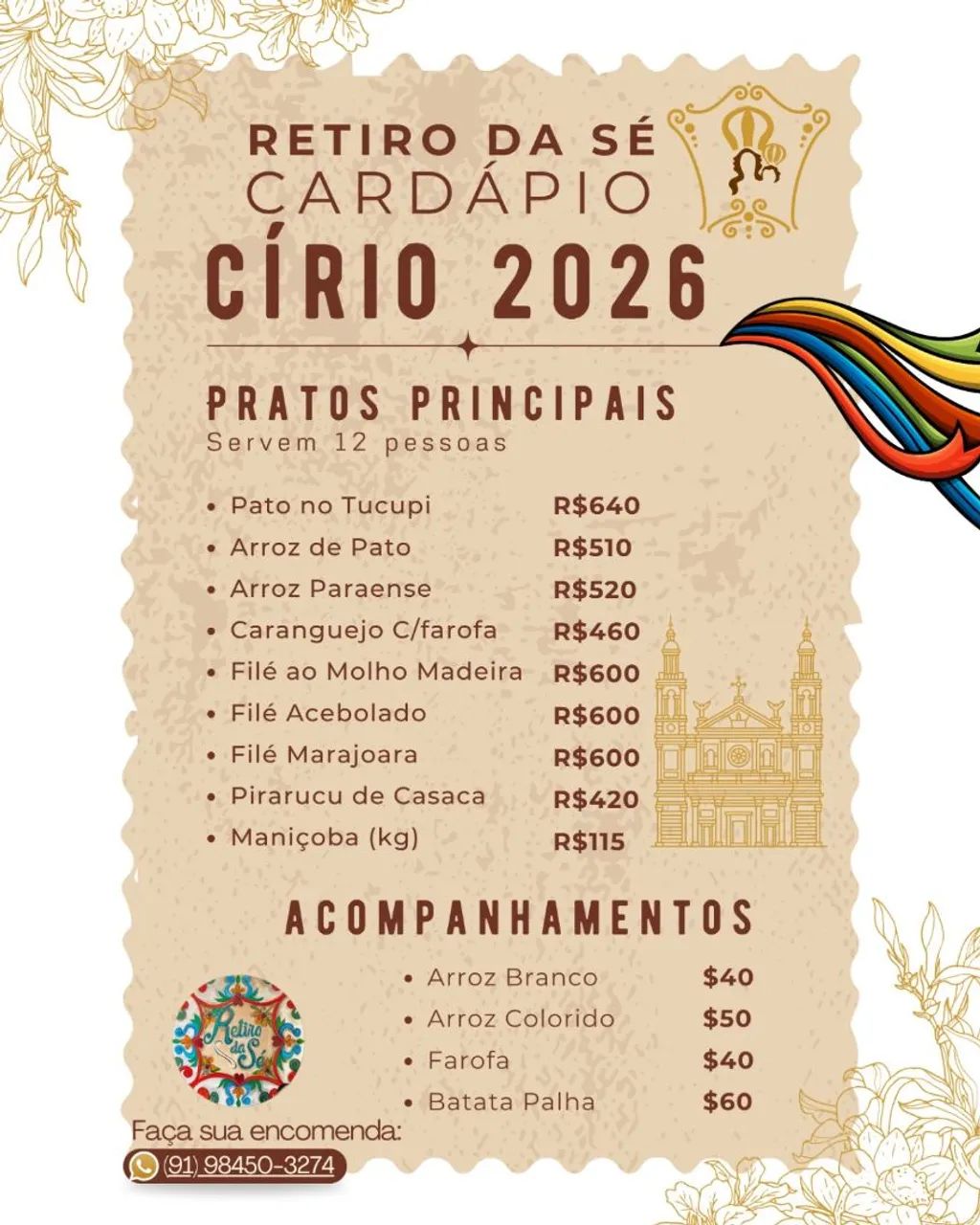 Comidas típicas para o círio