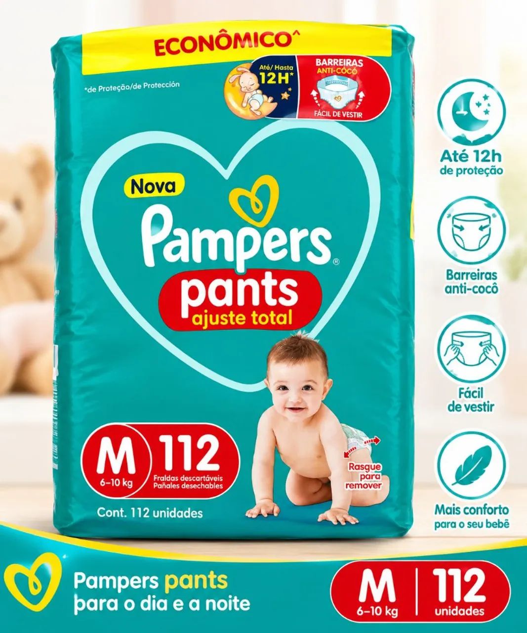 FRALDA PAMPERS PANTS M/P - Foto 2