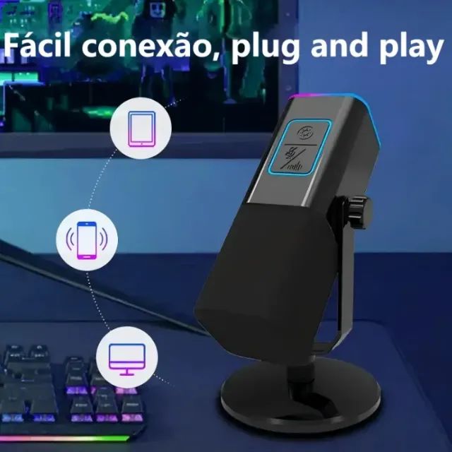 Microfone Condensador Dinâmico Cardioide Para Gamer E Streaming - Foto 4