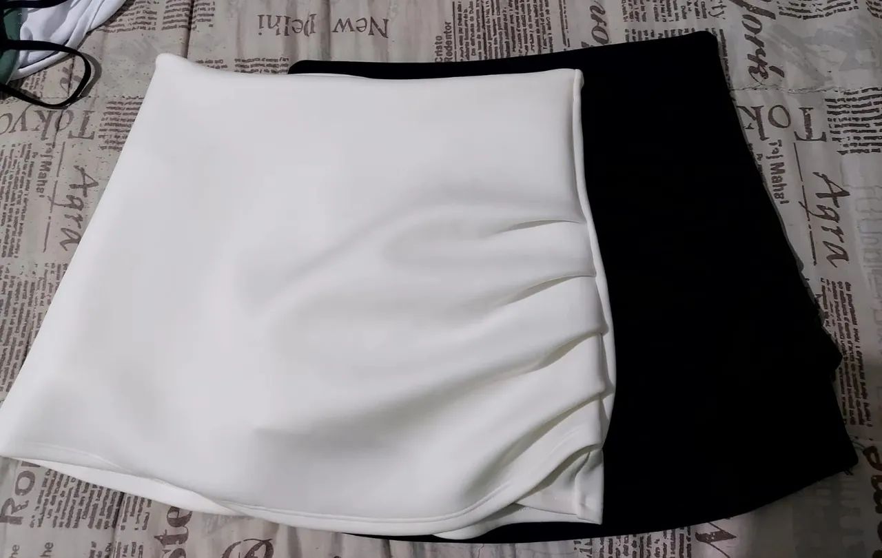 kit 2 short saia feminino 
