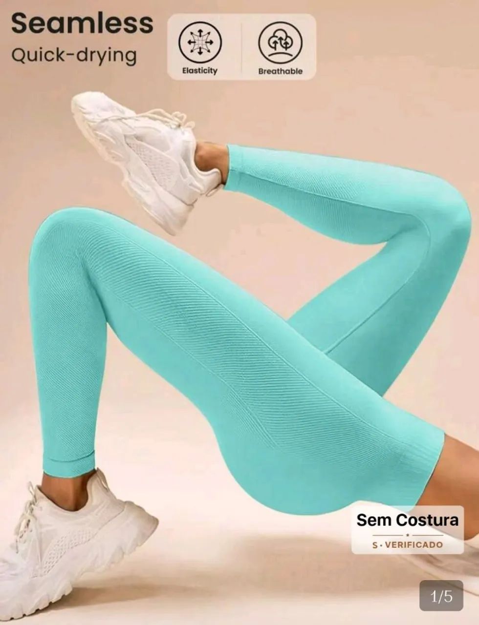 Calça esportiva sem costura  P - Foto 2