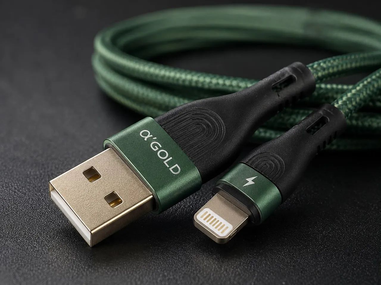 Cabo USB para iPhone Lightning 5A Trançado 1 Metro - Foto 2
