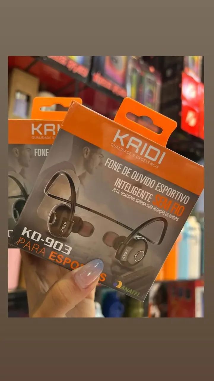 Fone de ouvido esportivo Bluetooth 